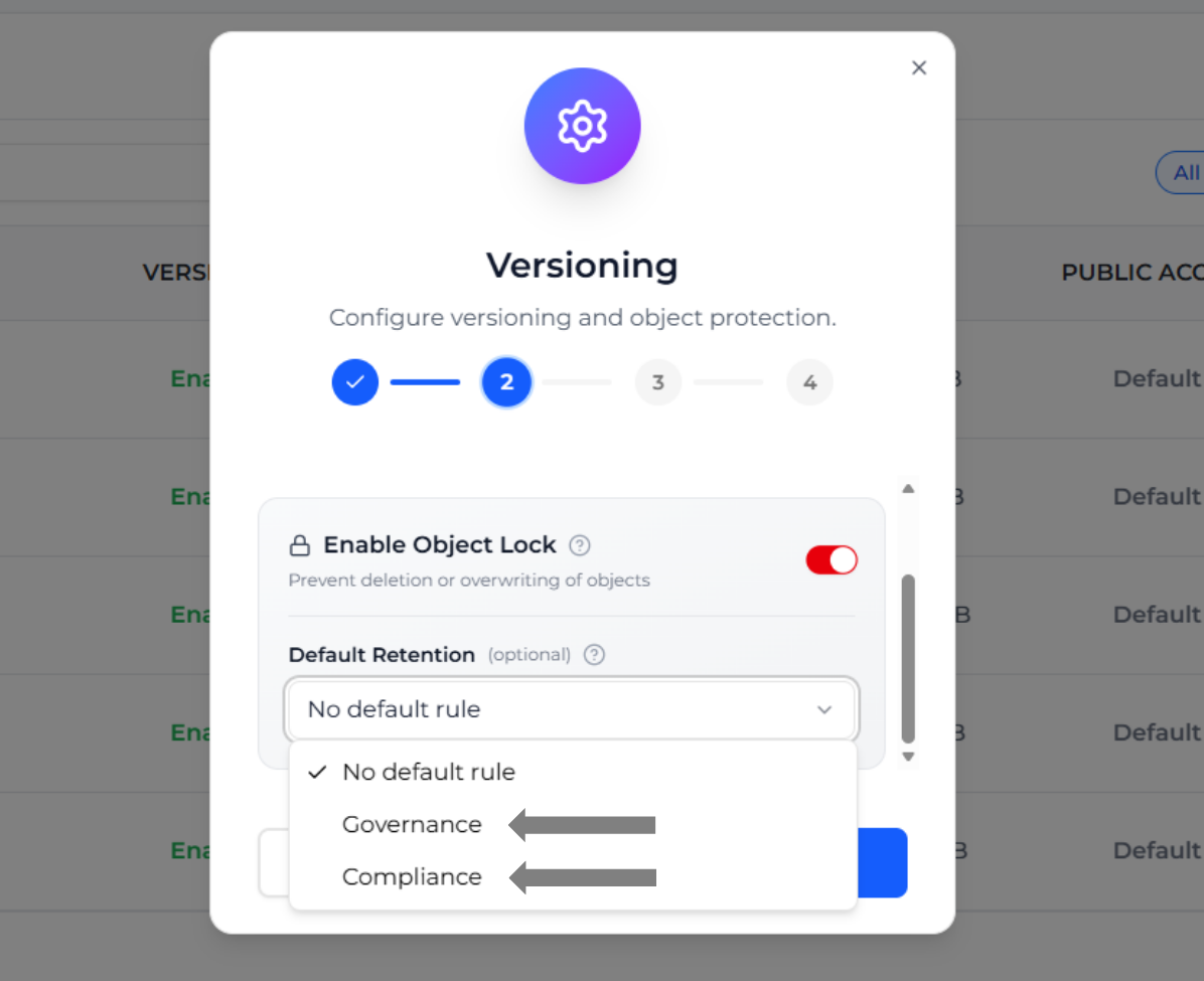 Object Lock Settings 1