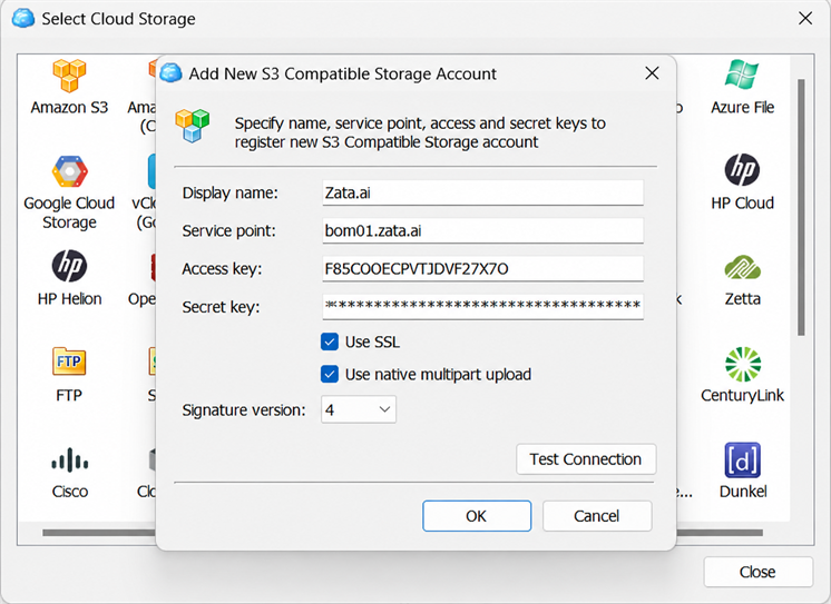 Cloudberry Zata Mumbai Endpoint