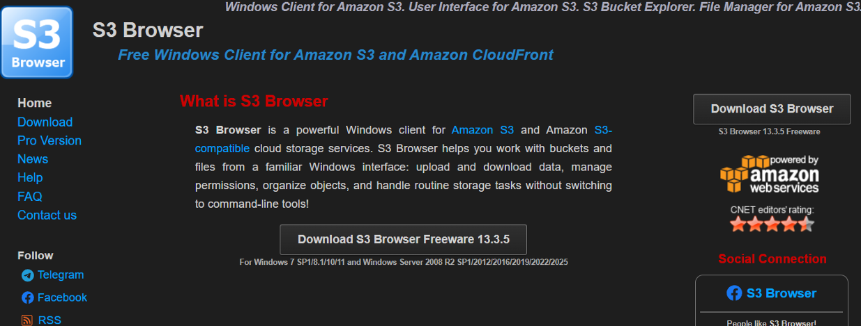 S3 Browser Download Page