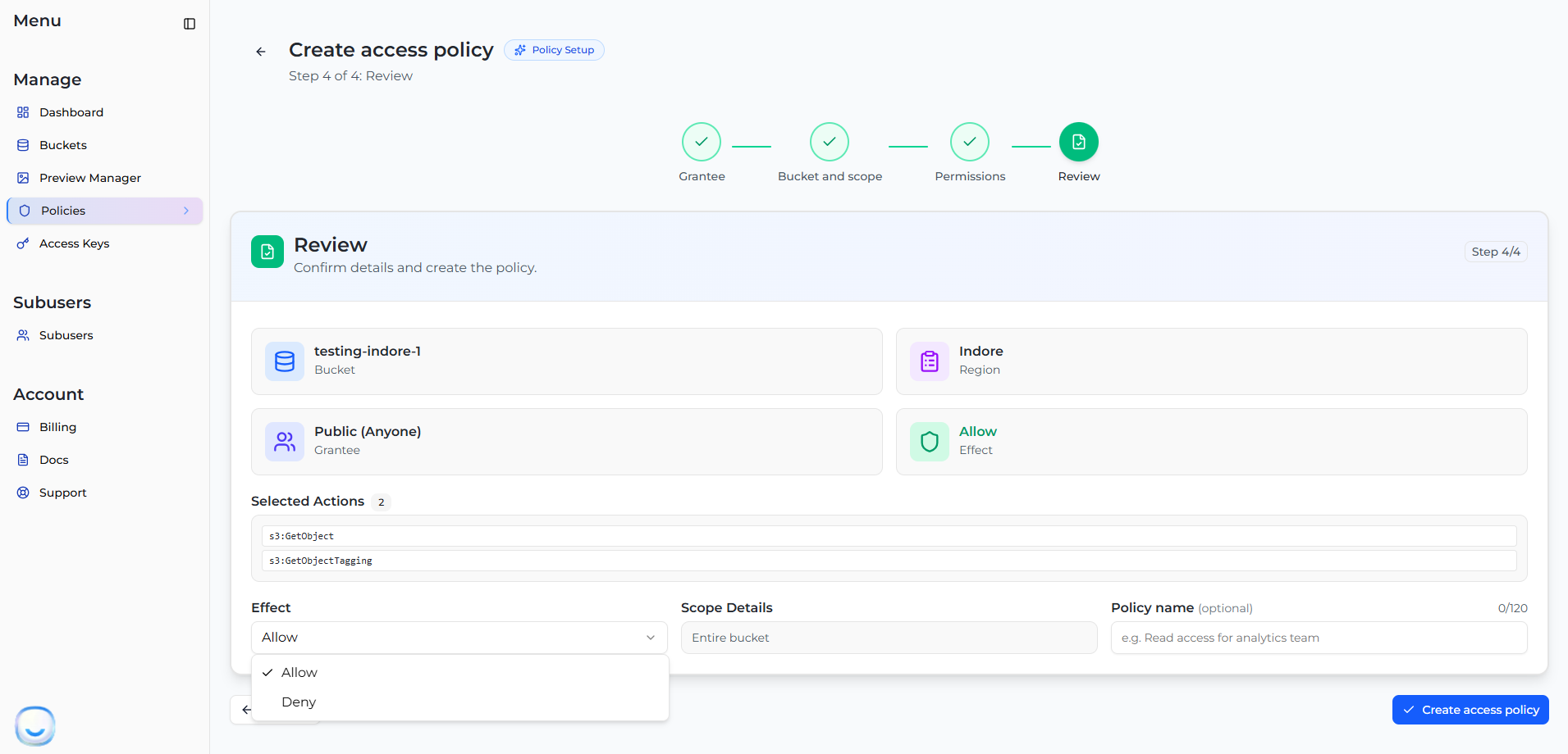 Review Policy Details