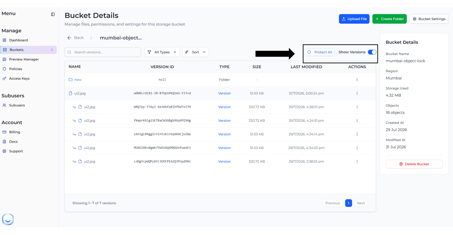 Protect All Button in Files View